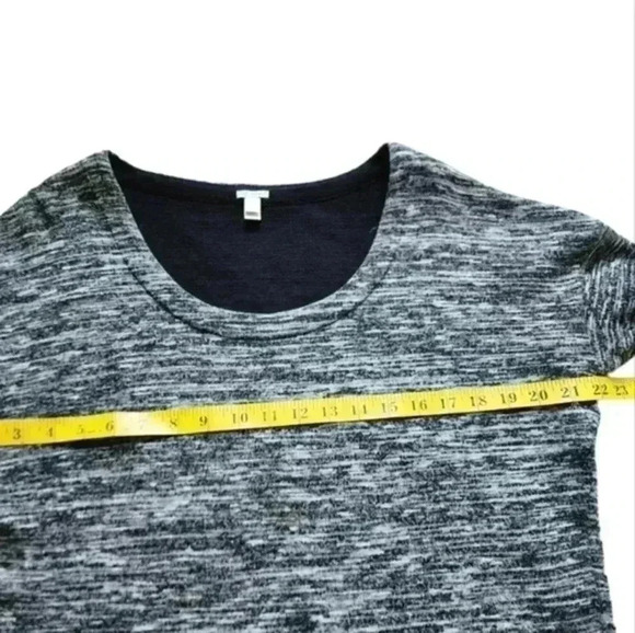 J Crew Sweater Chunky Fisherman Preppy Womens Small Popover Black Grey Melange - Picture 11 of 12